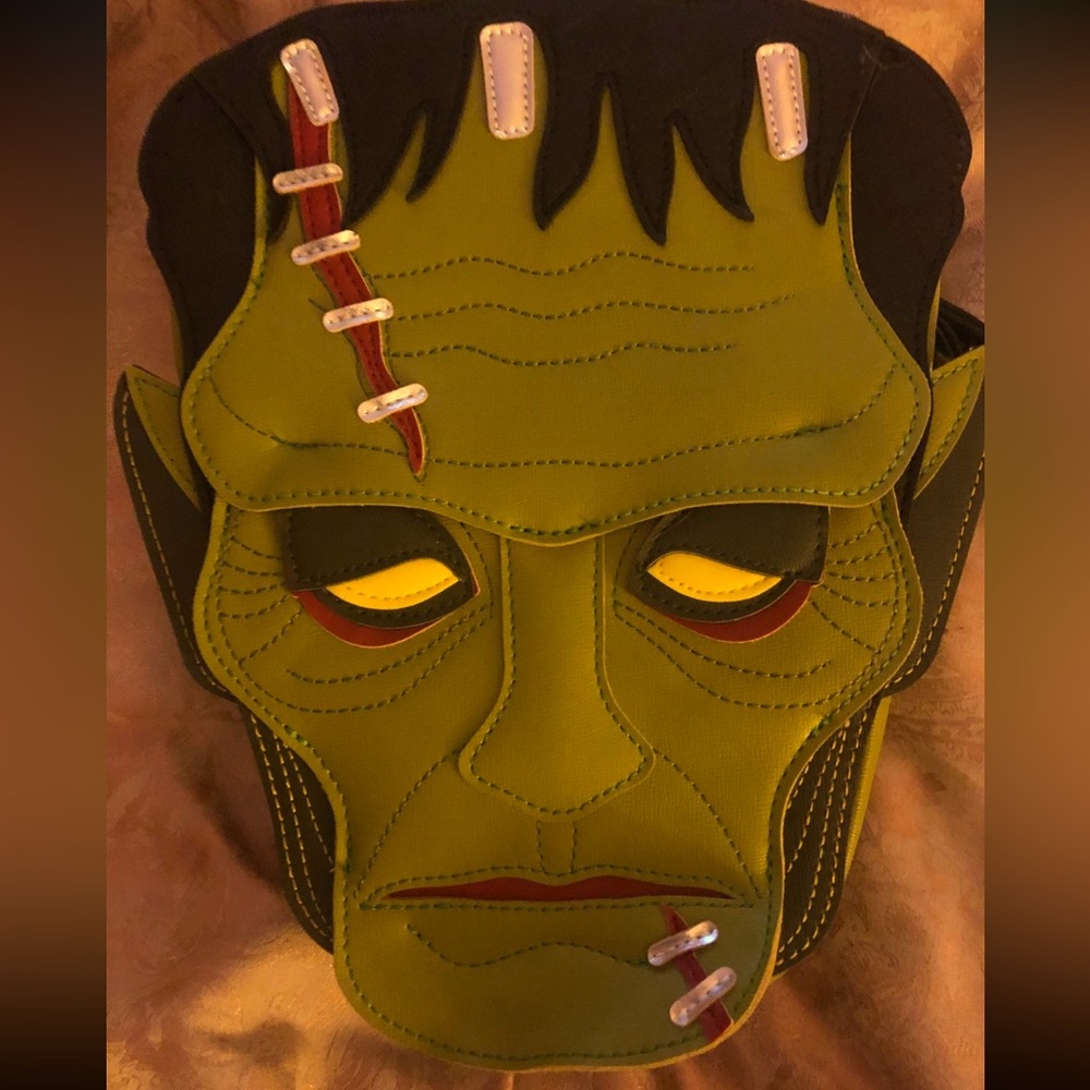 Love pain and stitches Frankenstein purse